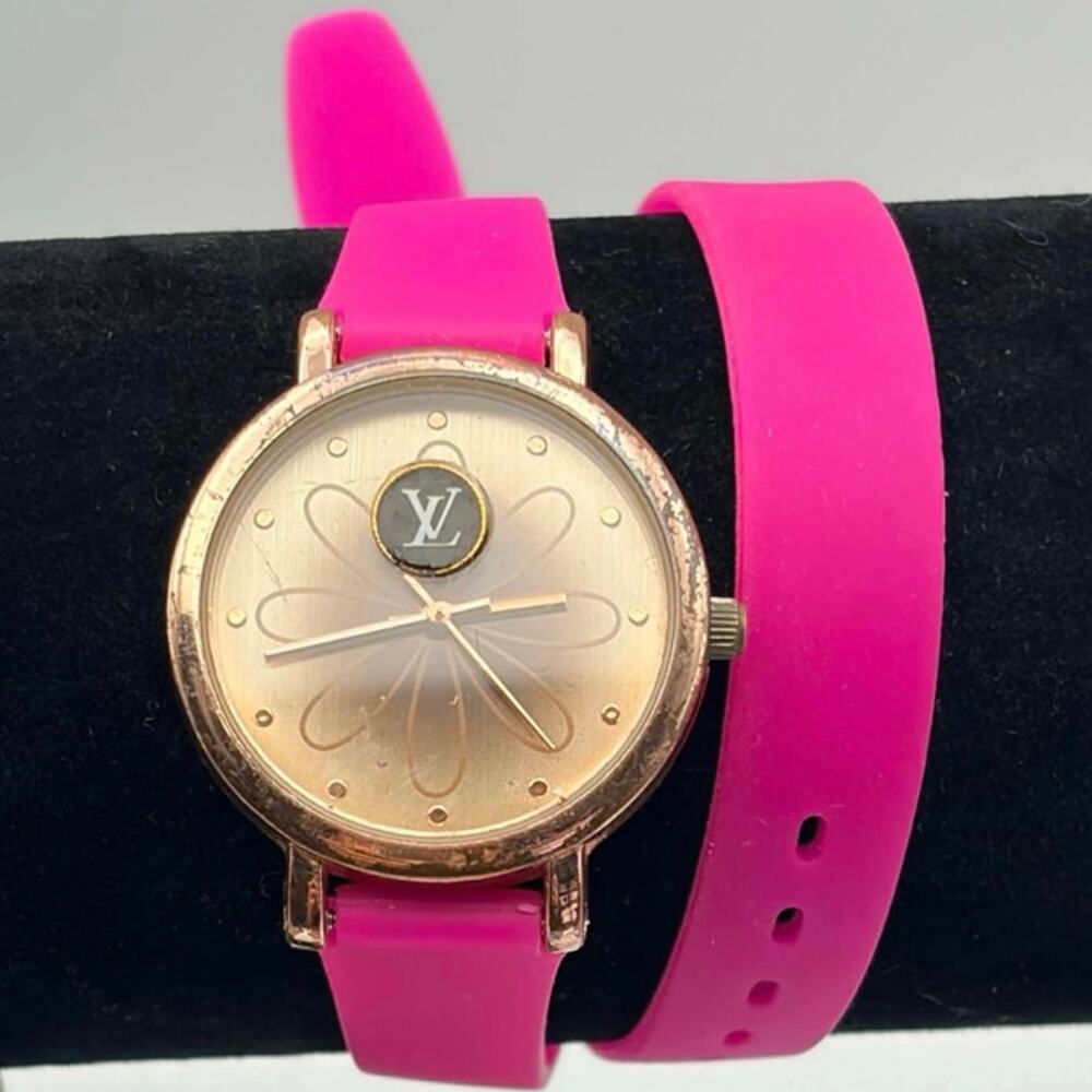Pink & Rose Gold Wrapped Watch